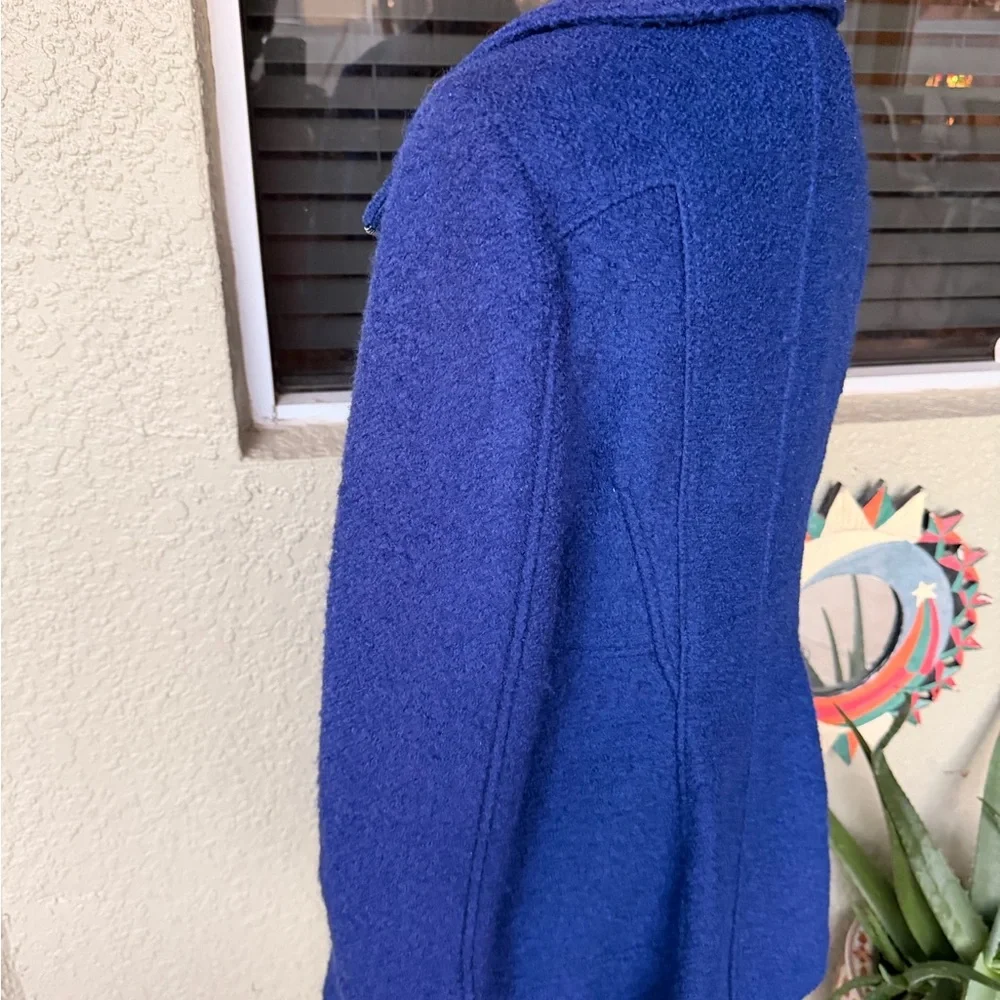 GUESS Blue Zip-Up Jacket Size XL Soft Knit Light Pilling Coat Great Condition - Picture 7 of 15